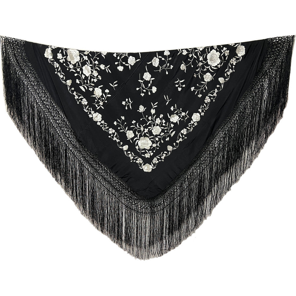 Extra Large Silk Spanish Shawl