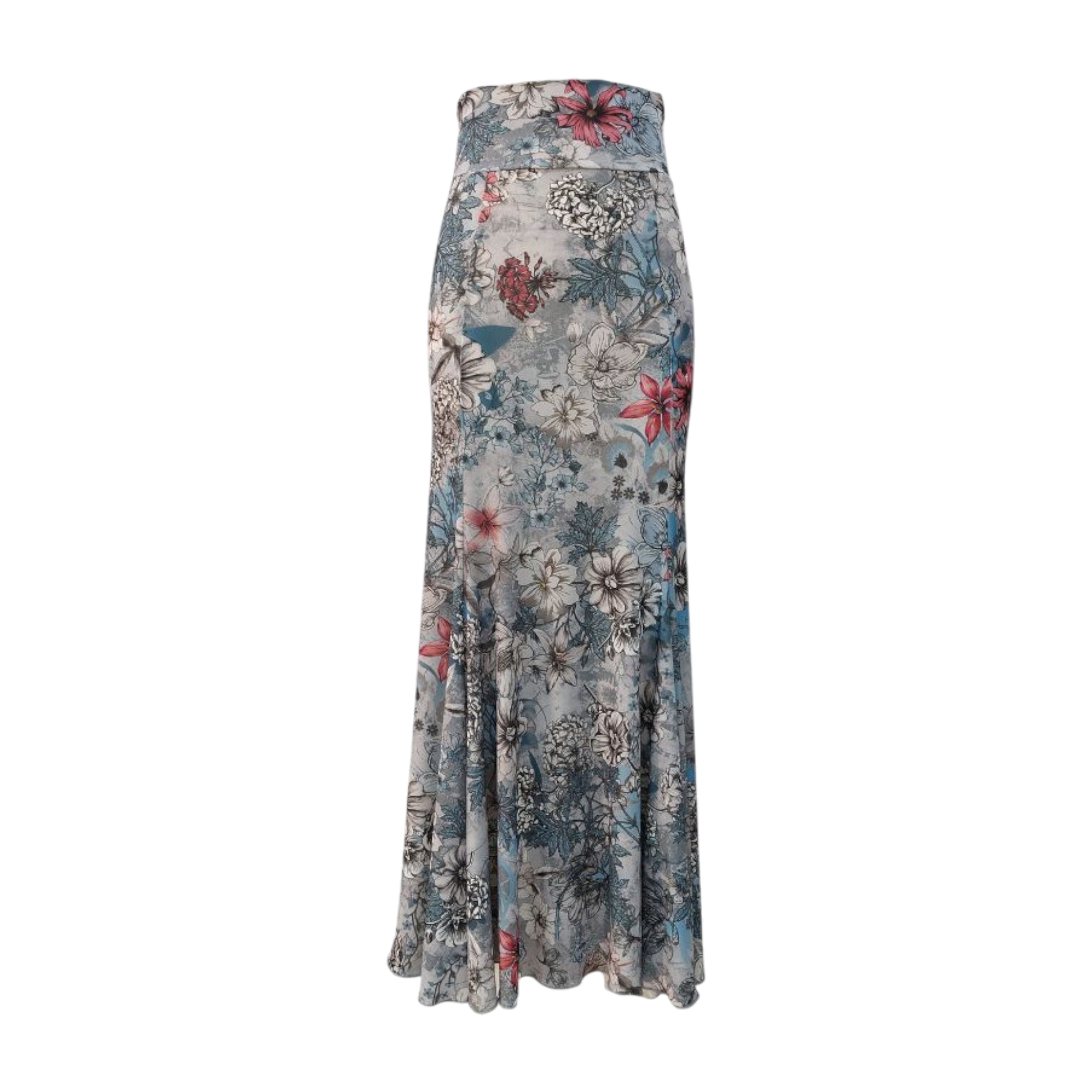 Flower Print Basic Skirt