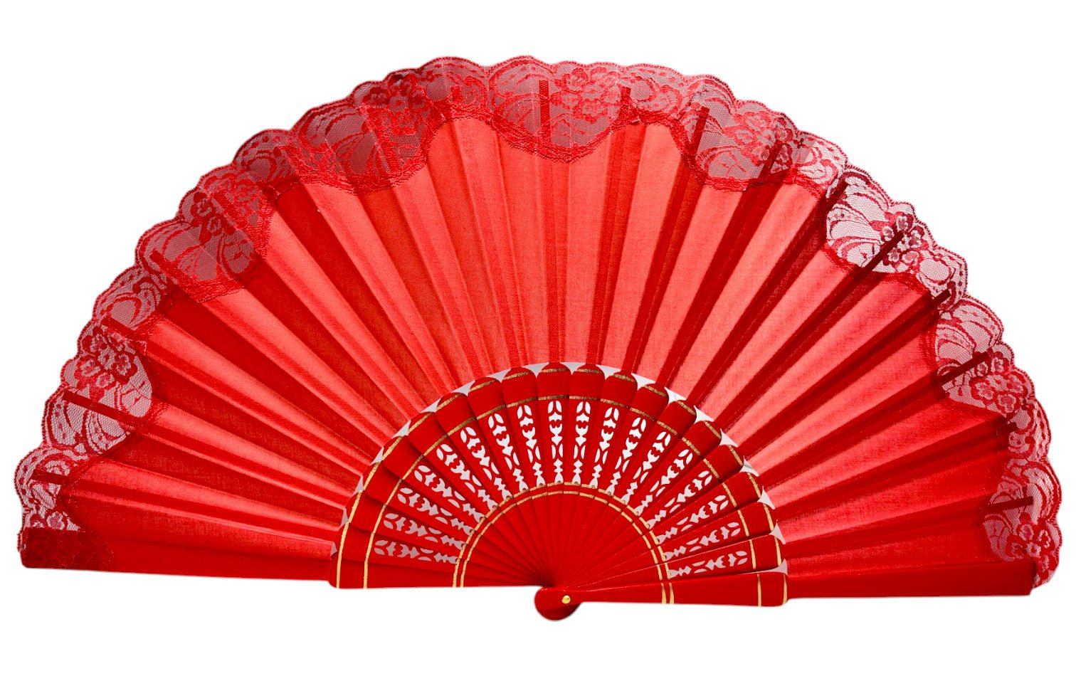 Lace Pericon Red 12" - Pure Flamenco