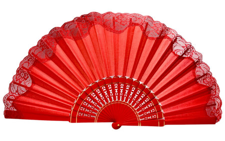 Lace Pericon Red 12" - Pure Flamenco