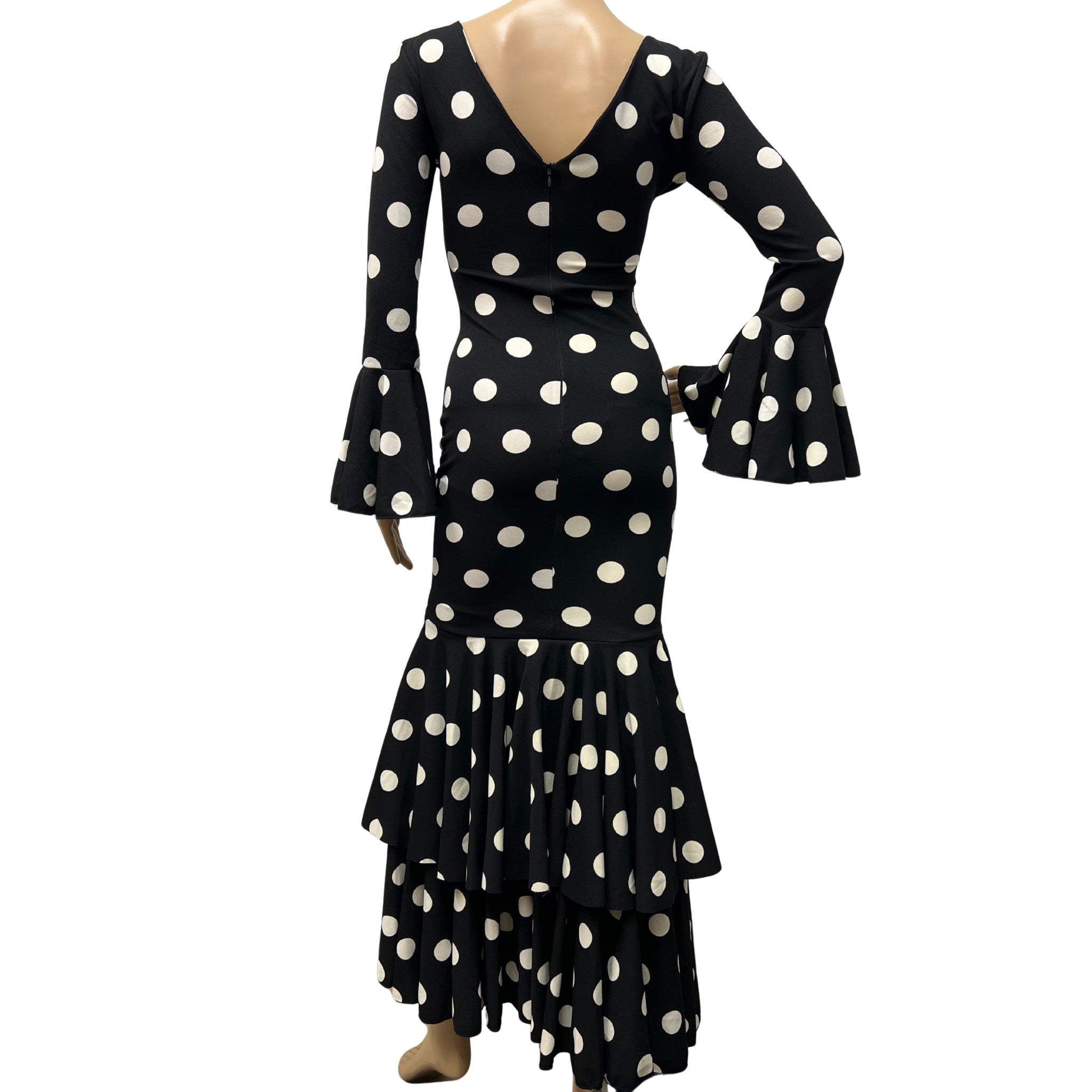 Polka Dot Dress Black - Pure Flamenco