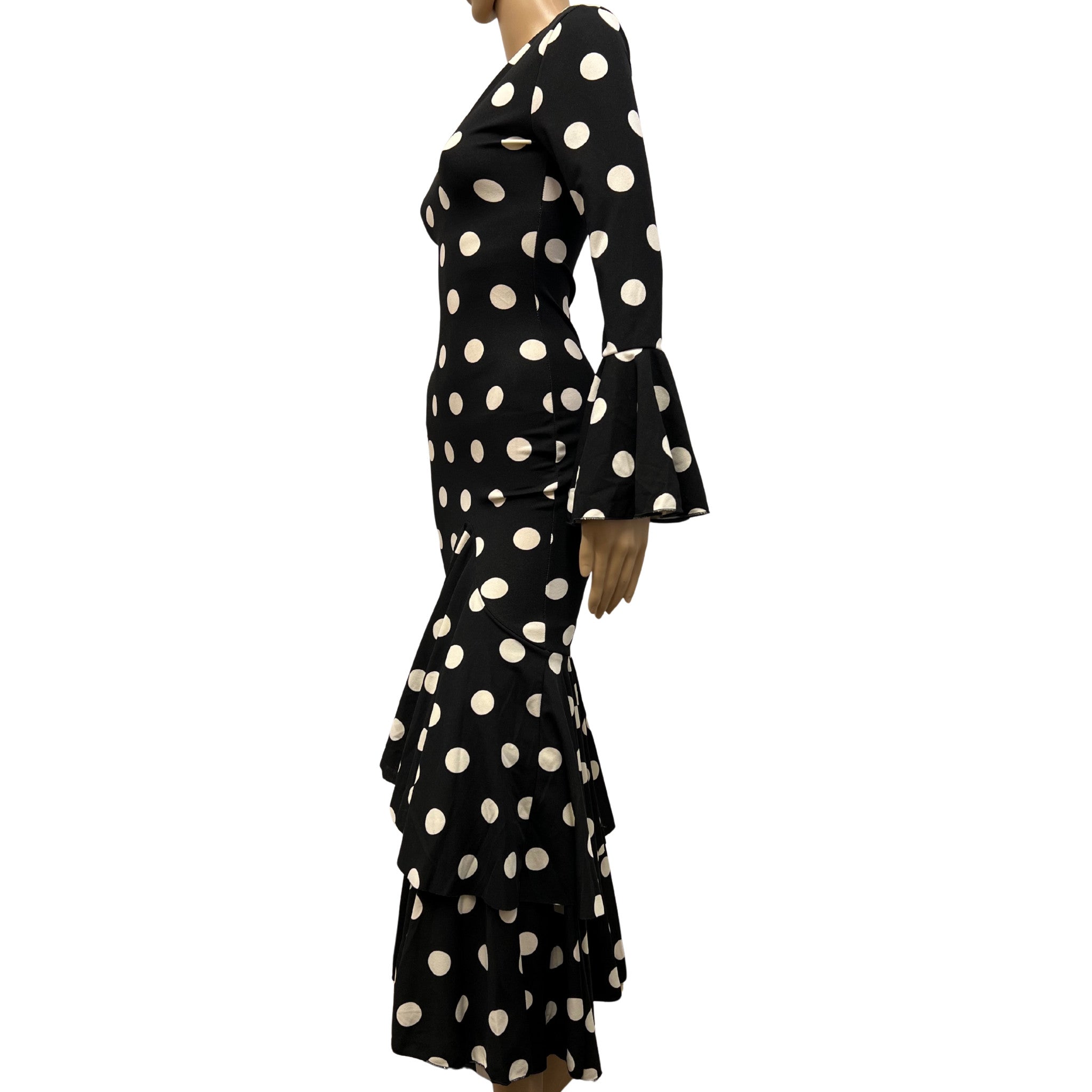 Polka Dot Dress Black - Pure Flamenco