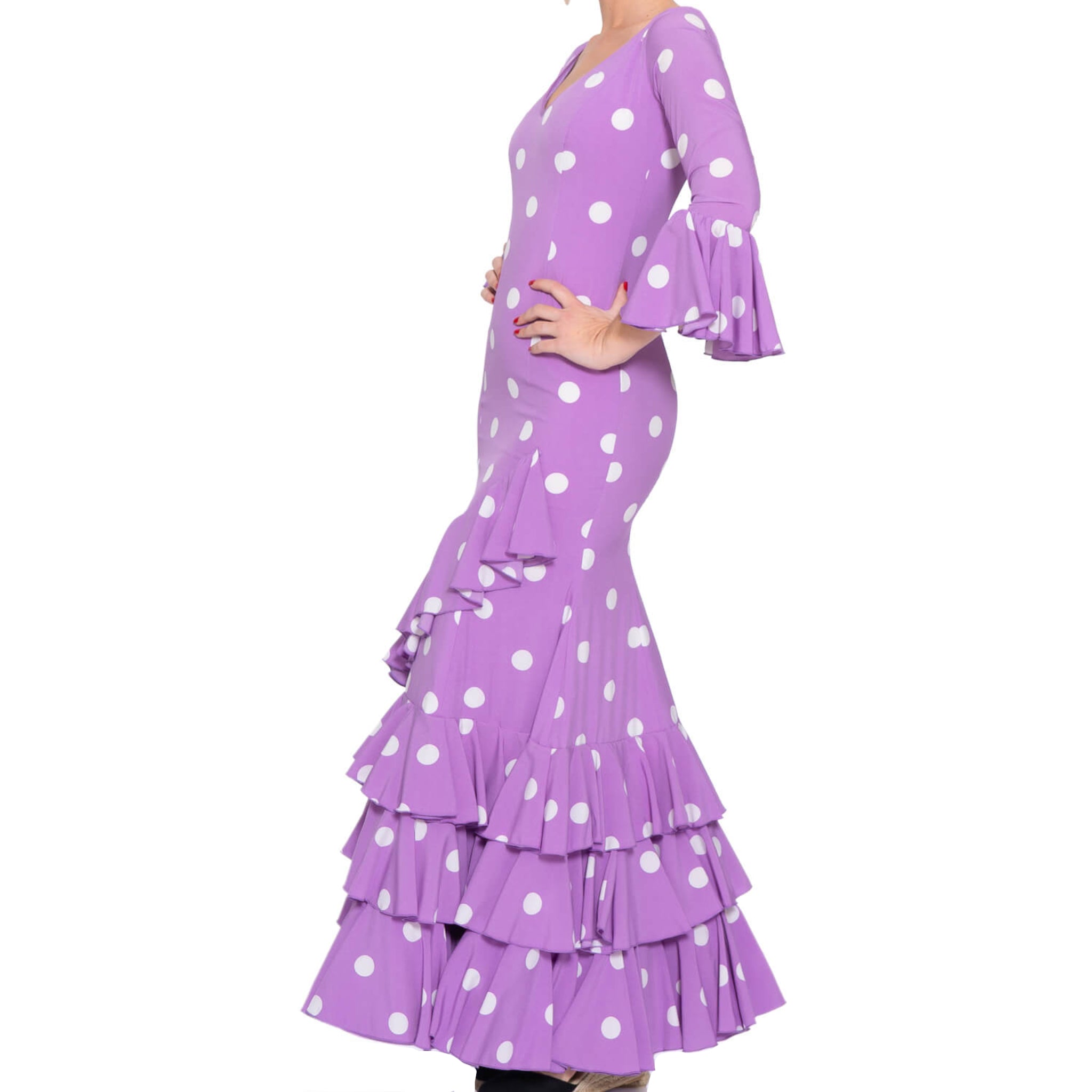 Polka Dot Dress Lilac - Pure Flamenco