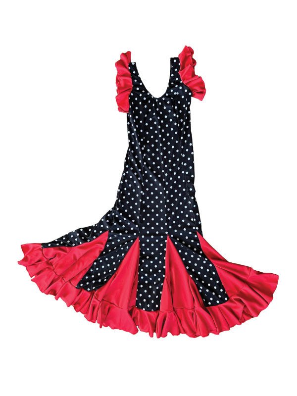 Girl black flamenco dress