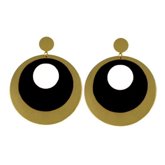 Black gold flamenco earring