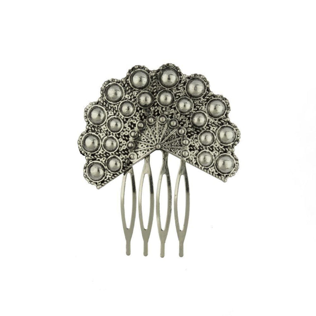 Silver flamenco hair comb