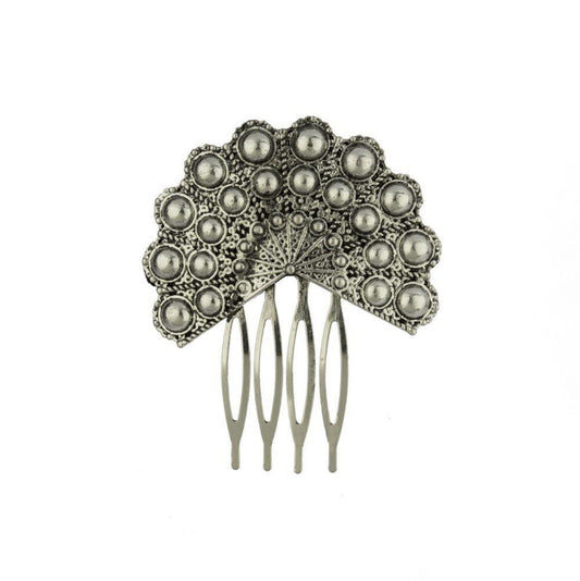 Silver flamenco hair comb