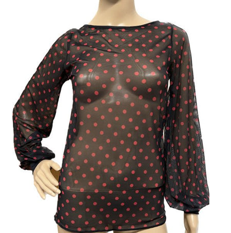 Translucent polka dot blouse - Pure Flamenco