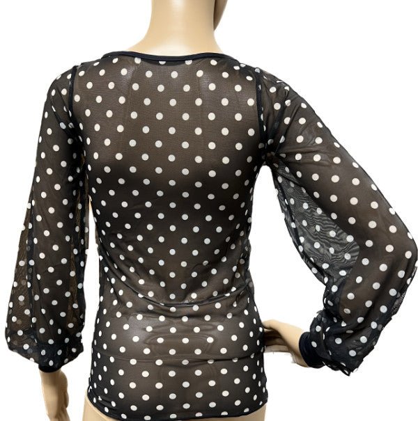 Translucent polka dot blouse - Pure Flamenco